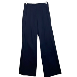 Where Mountains Meet Navy Blue Farrah Trouser Pants High Waisted Wide Leg Size 6
